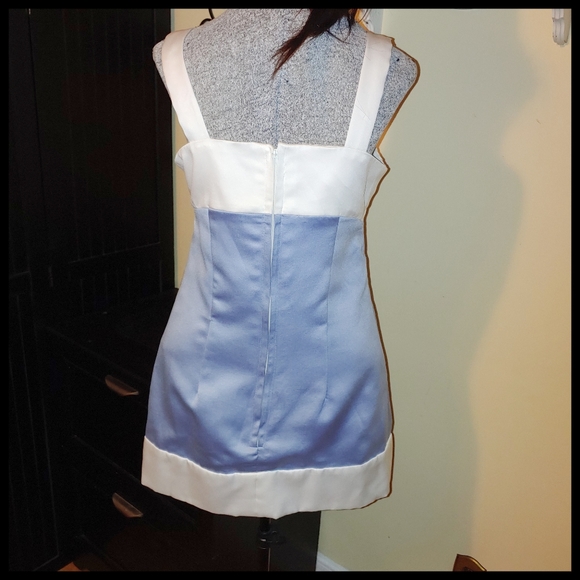 Blue and White Satin Top - Picture 2 of 7